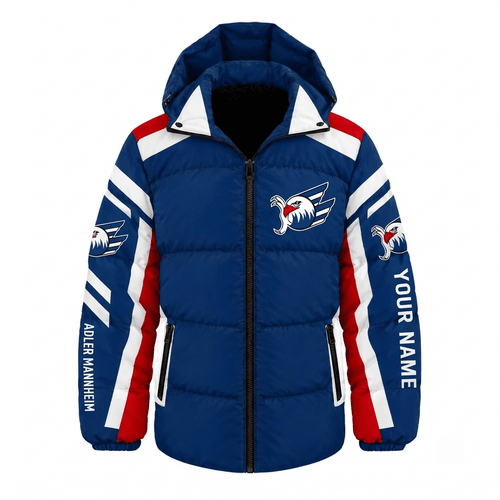 Adler Mannheim DEL Waterproof Thickened Down Jacket Custom Name