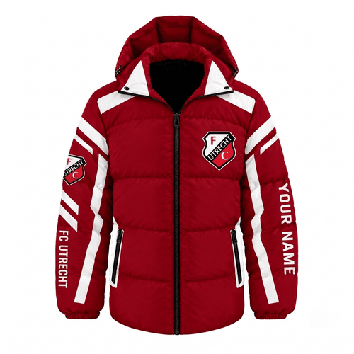 FC Utrecht Eredivisie Waterproof Thickened Down Jacket Custom Name
