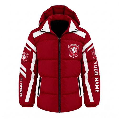 FC Twente Eredivisie Waterproof Thickened Down Jacket Custom Name