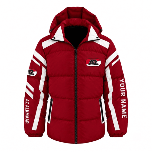 AZ Alkmaar Eredivisie Waterproof Thickened Down Jacket Custom Name