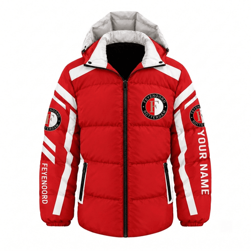 Feyenoord Eredivisie Waterproof Thickened Down Jacket Custom Name