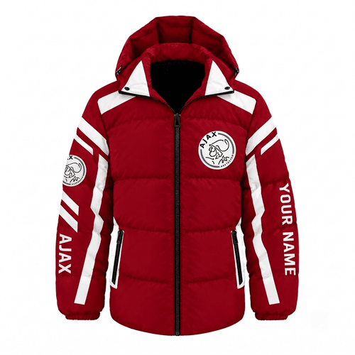 Ajax Eredivisie Waterproof Thickened Down Jacket Custom Name