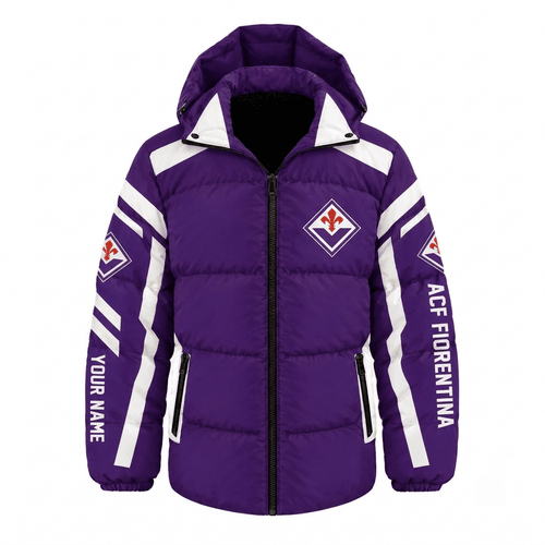 ACF Fiorentina Serie A Waterproof Thickened Down Jacket Custom Name