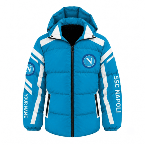 SSC Napoli Serie A Waterproof Thickened Down Jacket Custom Name