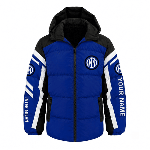 Inter Milan Serie A Waterproof Thickened Down Jacket Custom Name