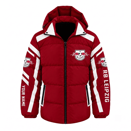 RB Leipzig Bundesliga Waterproof Thickened Down Jacket Custom Name