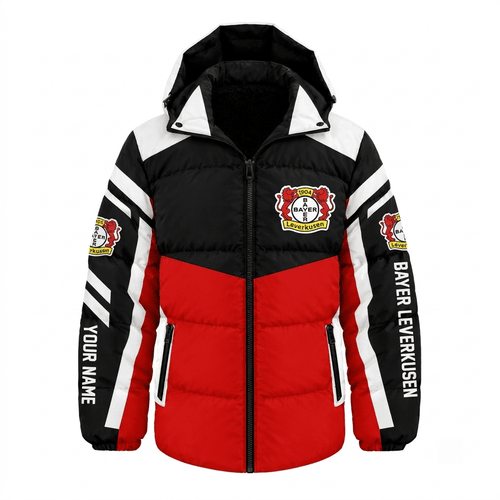 Bayer Leverkusen Bundesliga Waterproof Thickened Down Jacket Custom Name