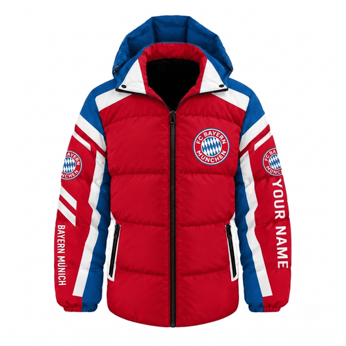 Bayern Munich Bundesliga Waterproof Thickened Down Jacket Custom Name