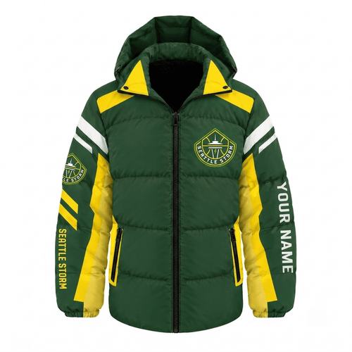 Seattle Storm WNBA Waterproof Thickened Down Jacket Custom Name