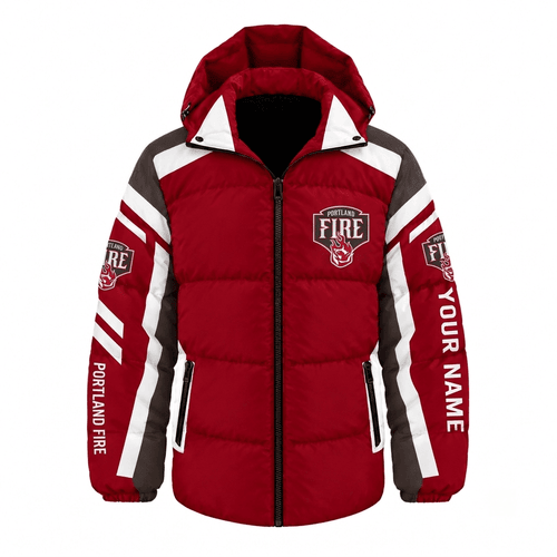 Portland Fire WNBA Waterproof Thickened Down Jacket Custom Name