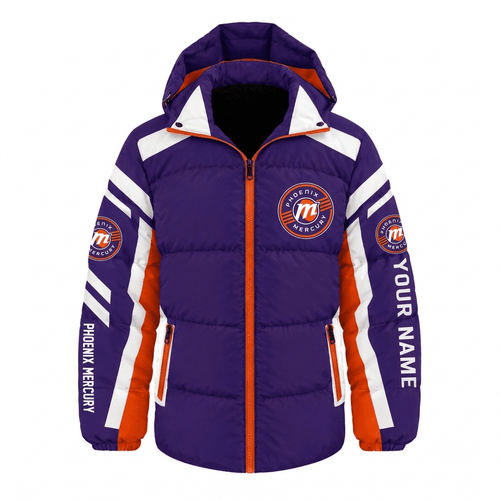 Phoenix Mercury WNBA Waterproof Thickened Down Jacket Custom Name