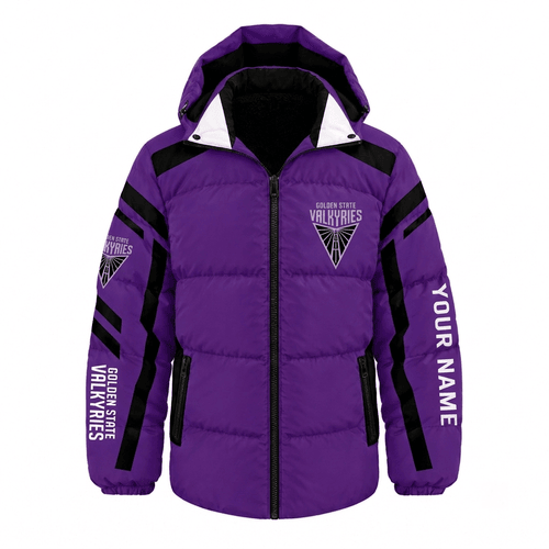 Golden State Valkyries WNBA Waterproof Thickened Down Jacket Custom Name