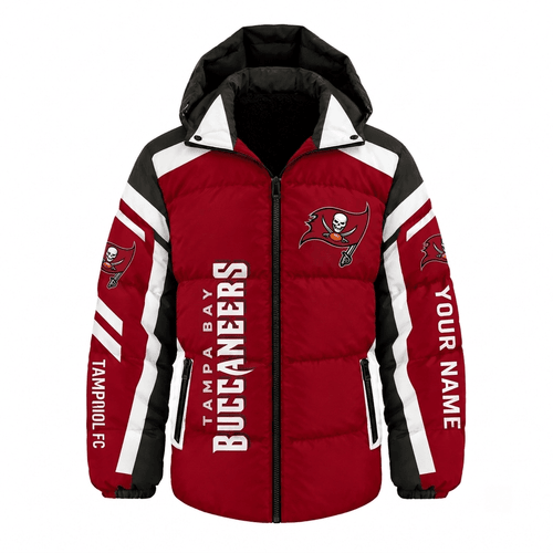 Tampa Bay Buccaneers NFL Waterproof Thickened Down Jacket Custom Name