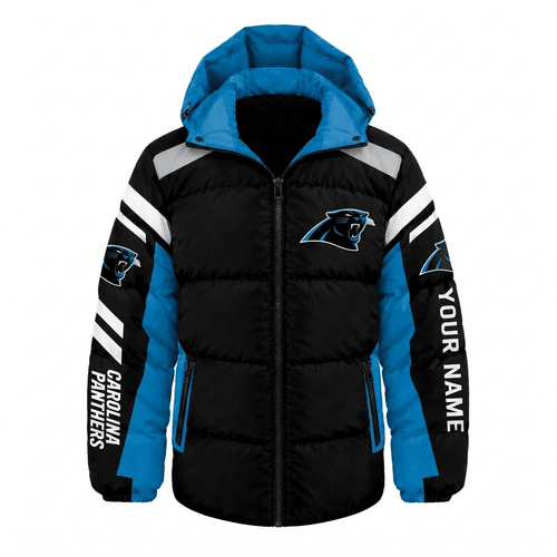 Carolina Panthers NFL Waterproof Thickened Down Jacket Custom Name
