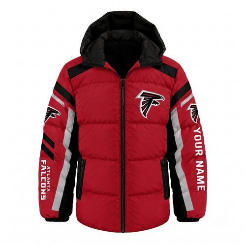 Atlanta Falcons NFL Waterproof Thickened Down Jacket Custom Name