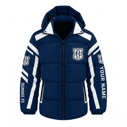 Dundee FC Scottish Premership Waterproof Thickened Down Jacket Custom Name