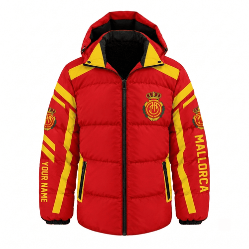 Mallorca La Liga Waterproof Thickened Down Jacket Custom Name