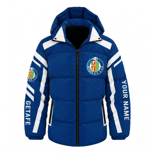 Getafe La Liga Waterproof Thickened Down Jacket Custom Name