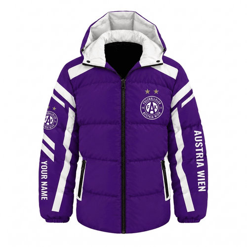 Austria Wien Austrian Bundesliga Waterproof Thickened Down Jacket Custom Name