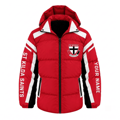 St Kilda Saints AFL Waterproof Thickened Down Jacket Custom Name