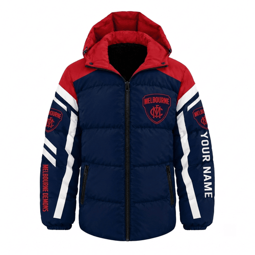 Melbourne Demons AFL Waterproof Thickened Down Jacket Custom Name