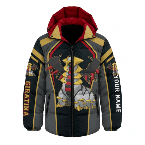 Giratina Pokemon Waterproof Thickened Down Jacket Custom Name