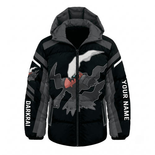 Darkrai Pokemon Waterproof Thickened Down Jacket Custom Name