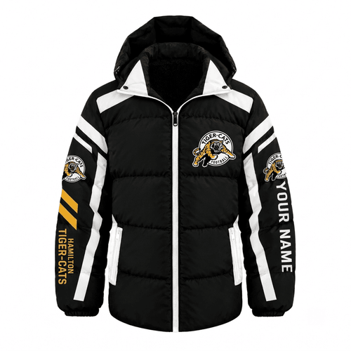 Hamilton Tiger Cats CFL Waterproof Thickened Down Jacket Custom Name
