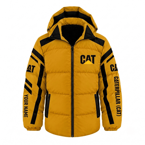 Caterpillar (CAT) Tractor Waterproof Thickened Down Jacket Custom Name