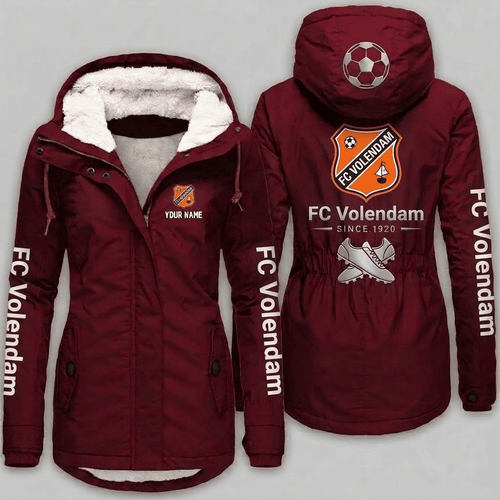 FC Volendam Eredivisie Woman Winter Fleece Jacket Custom Name