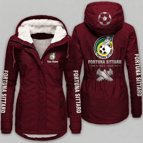 Fortuna Sittard Eredivisie Woman Winter Fleece Jacket Custom Name