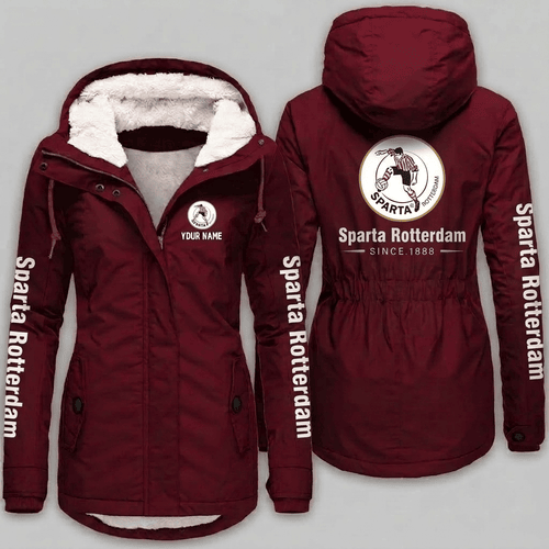 Sparta Rotterdam Eredivisie Woman Winter Fleece Jacket Custom Name