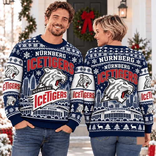 Nürnberg Ice Tigers DEL Christmas Ugly Sweatshirt Custom Any name