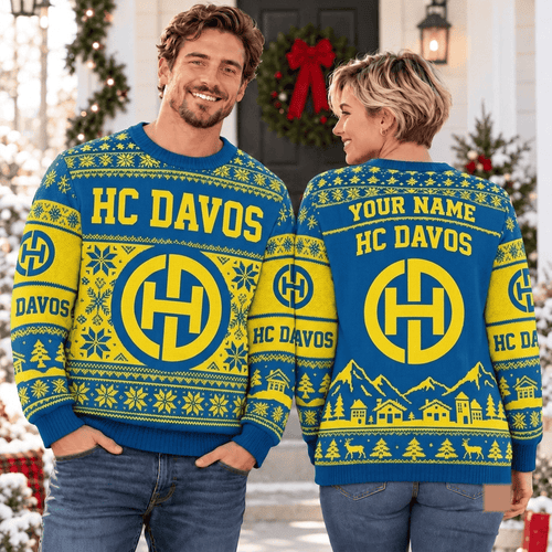 HC Davos NL Christmas Ugly Sweatshirt Custom Any name