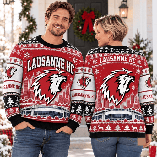 Lausanne HC NL Christmas Ugly Sweatshirt Custom Any name
