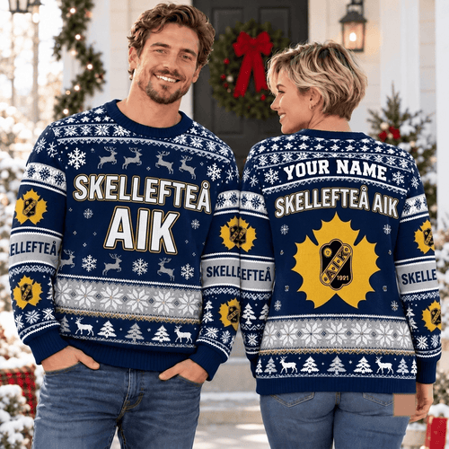 Skellefteå AIK SHL Christmas Ugly Sweatshirt Custom Any name
