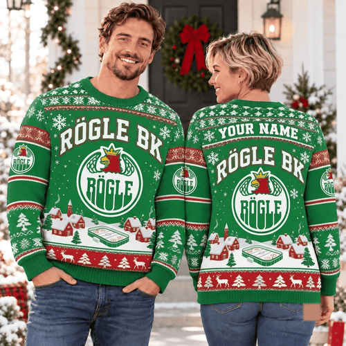 Rögle BK SHL Christmas Ugly Sweatshirt Custom Any name
