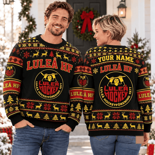 Luleå HF SHL Christmas Ugly Sweatshirt Custom Any name