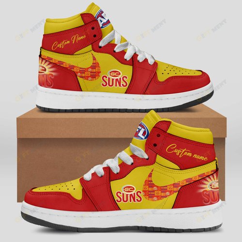 Personalized AFL Gold Coast Suns Air Jordan 1