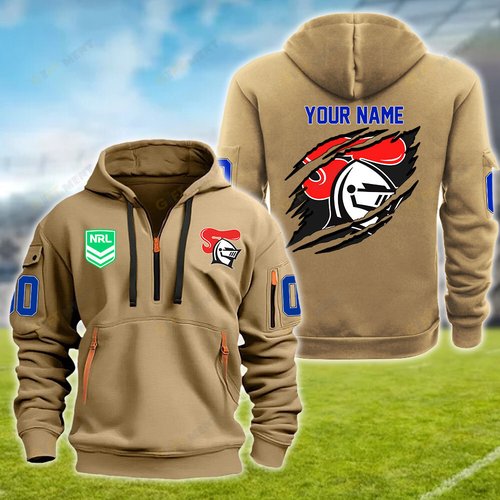 New Zealand Warriors Personalized Quarter Zip Hoodie for fan