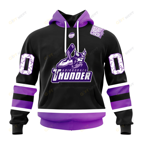 Personalized ECHL Adirondack Thunder Breast cancer Hoodie, T Shirt, Zip Hoodie, Sweatshirt