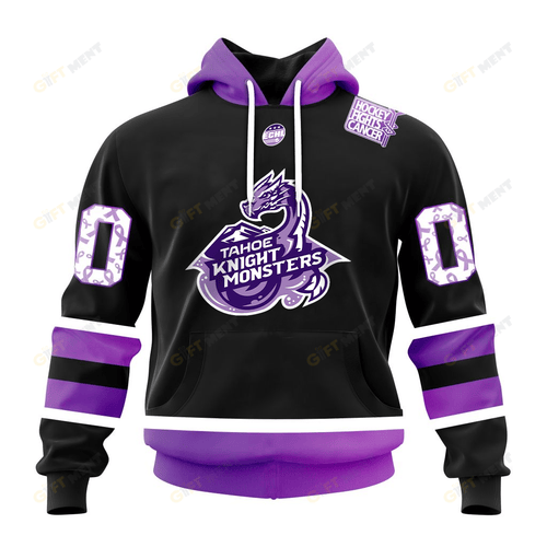 Personalized ECHL Tahoe Knight Monsters Breast cancer Hoodie, T Shirt, Zip Hoodie, Sweatshirt