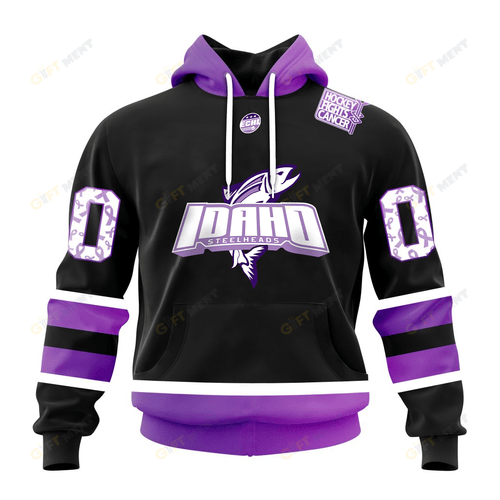 Personalized ECHL Idaho Steelheads Breast cancer Hoodie, T Shirt, Zip Hoodie, Sweatshirt