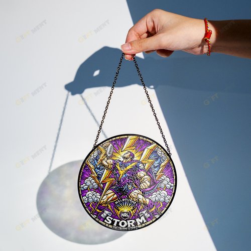 Melbourne StormStained Glass Suncatcher for Window Hanging