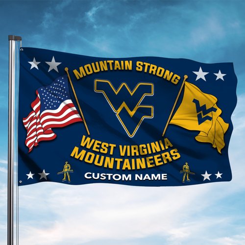 Personalized West Virginia Mountaineers Flying Flag