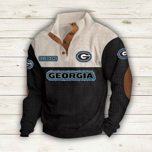Persionalized Corduroy Sweatshirt  Georgia Bulldogs PURSWS1265