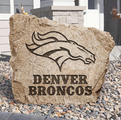 Personalized Denver Broncos Design A Stone Landscape Art | Home Decor