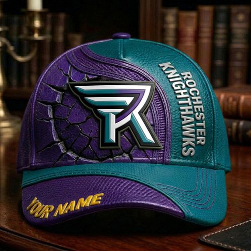 Rochester Knighthawks Personalized Cap | Premium Leather Fan Hat