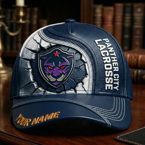 Panther City Lacrosse Club Personalized Cap | Premium Leather Fan Hat