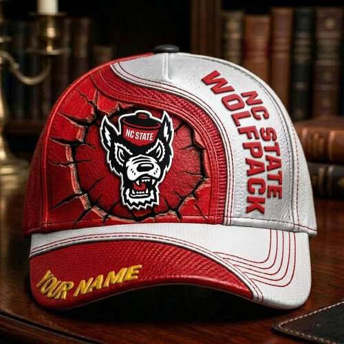 NC State Wolfpack Personalized Cap | Premium Leather Fan Hat